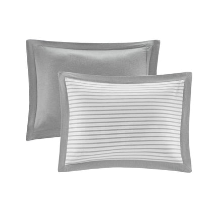 Madison Park Essentials Braydon Reversible Yarn Dyed Stripe Down Alternative Comforter Set