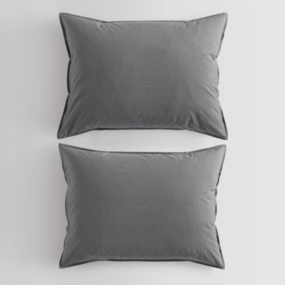 Calvin Klein Washed Percale Cotton Solid Comforter Set