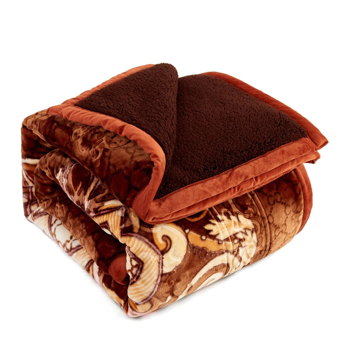 Ultra Plush Printed 3-piece Sherpa Borrego Comforter Set