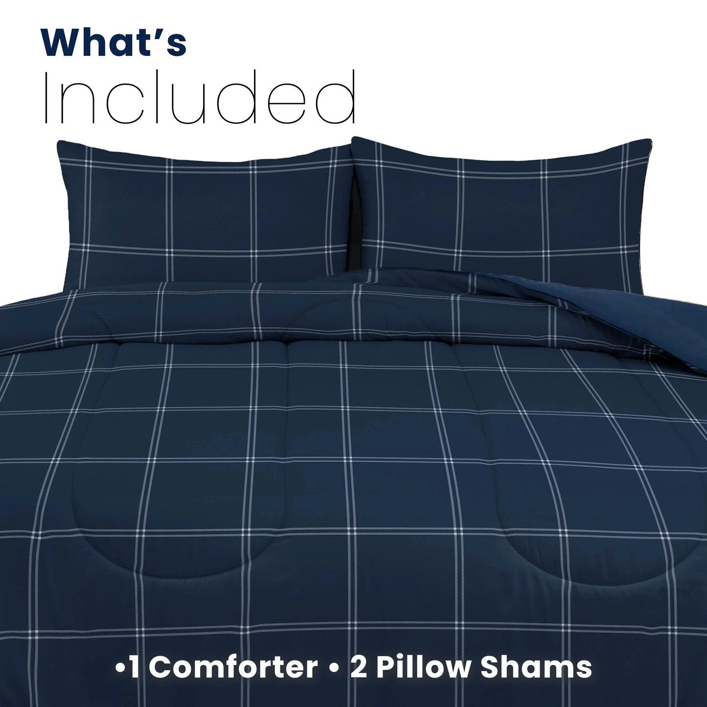 Martex Mf Reversible Comforter Check Comforter Set