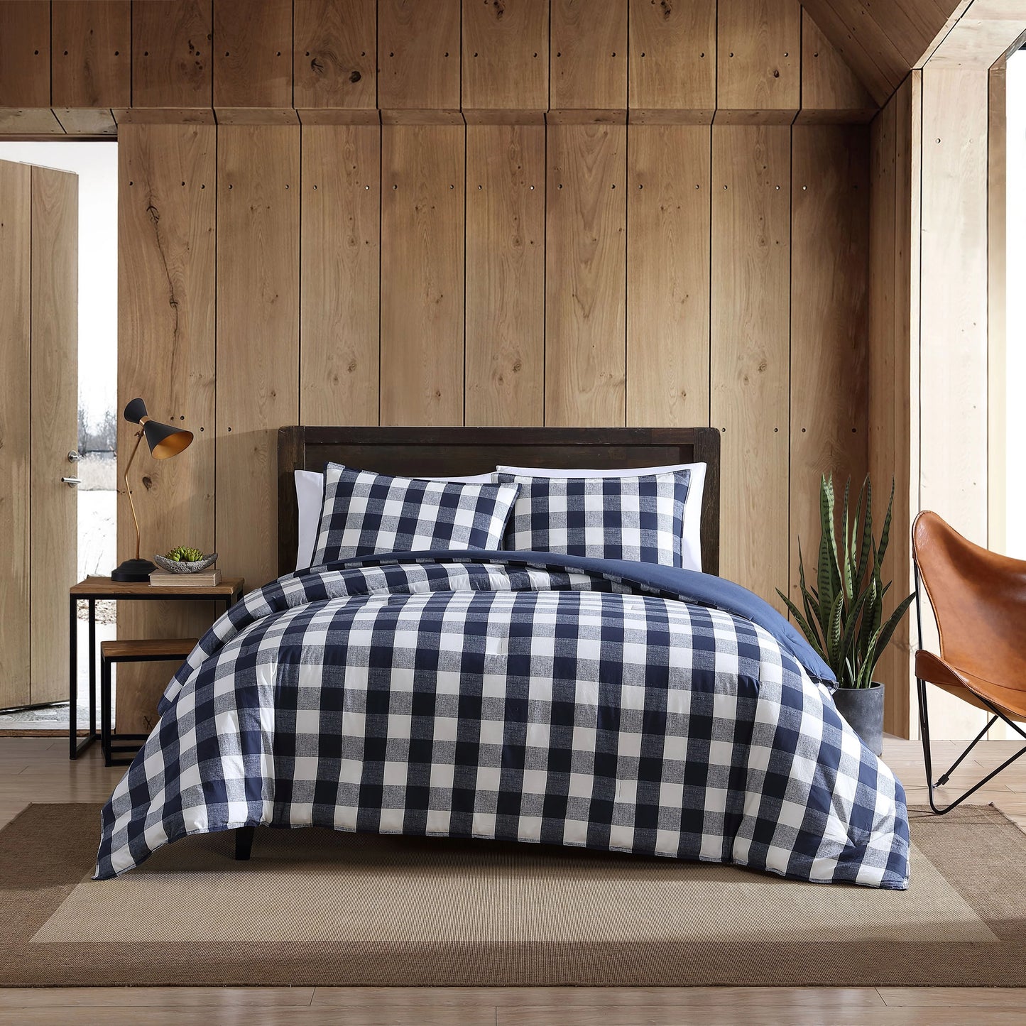 Eddie Bauer Lakehouse Plaid Blue Comforter Set