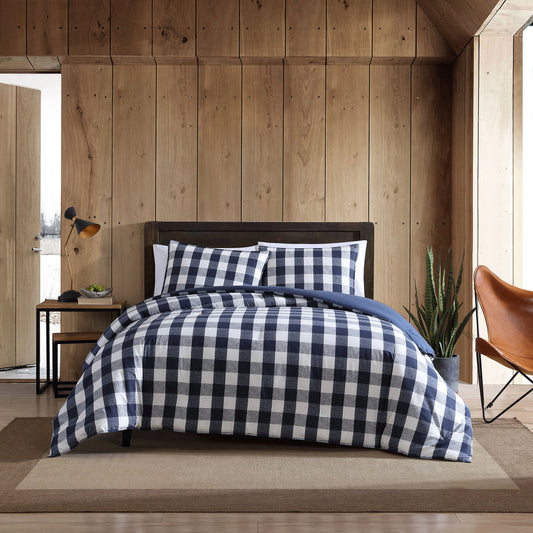 Eddie Bauer Lakehouse Plaid Blue Comforter Set