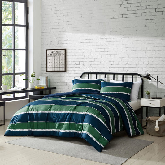 Nautica Bellecastle Reversible Navy Comforter Set