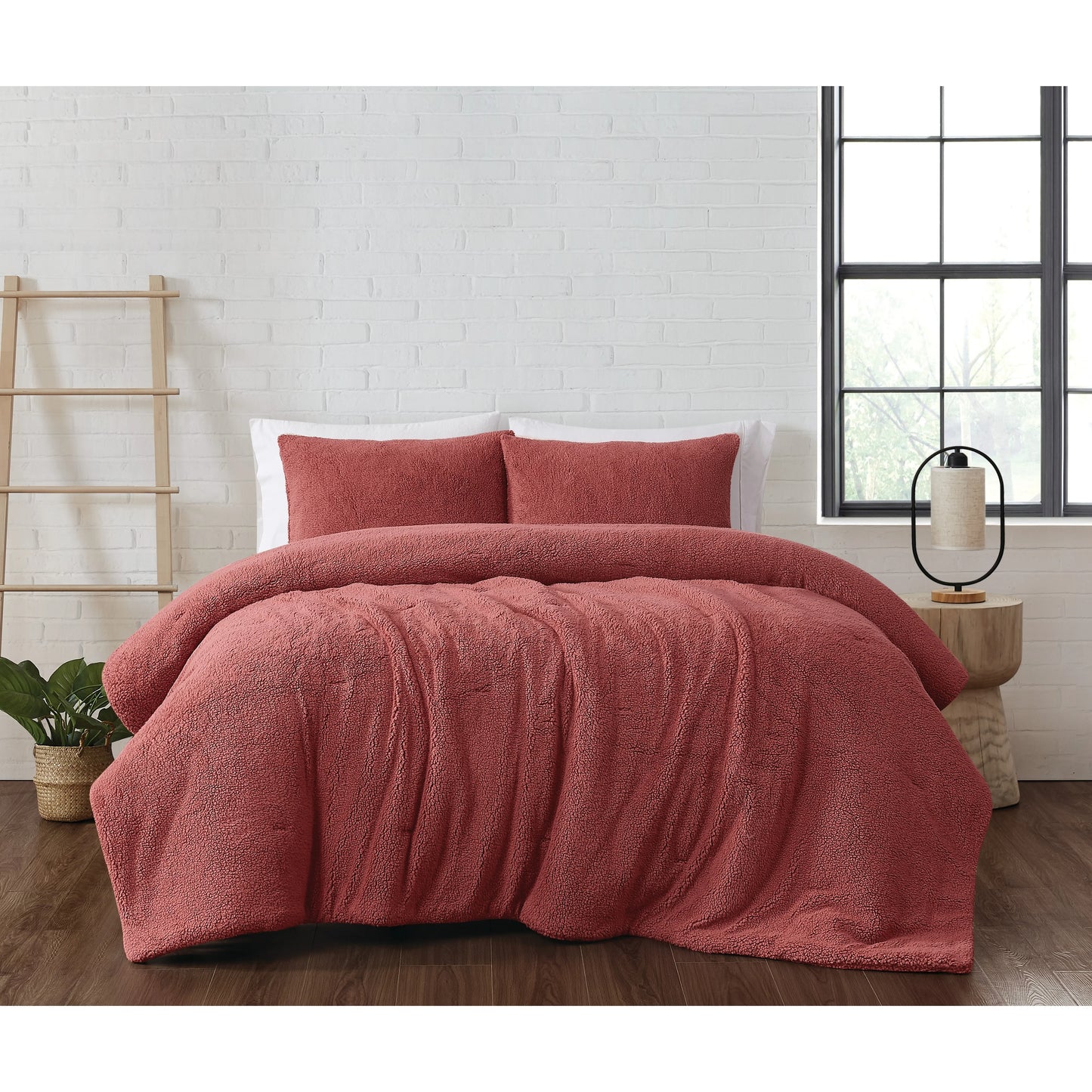 Brooklyn Loom Marshmallow Sherpa Comforter Set
