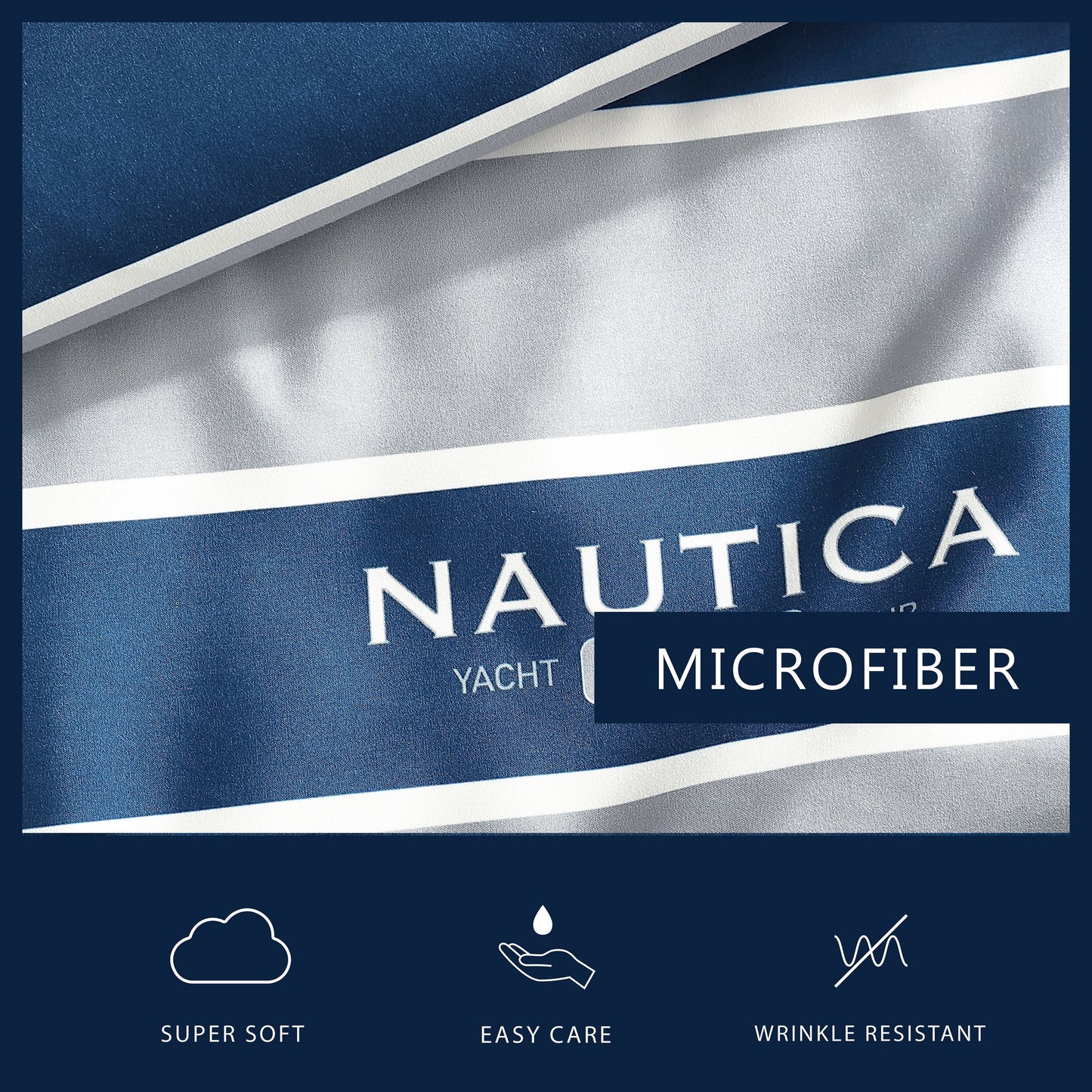 Nautica Thorton Lake Reversible Grey Multi-Piece Bed Set