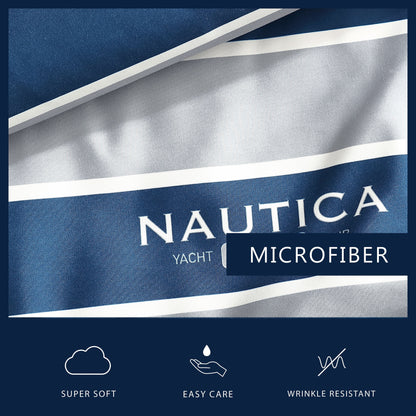 Nautica Thorton Lake Reversible Grey Multi-Piece Bed Set