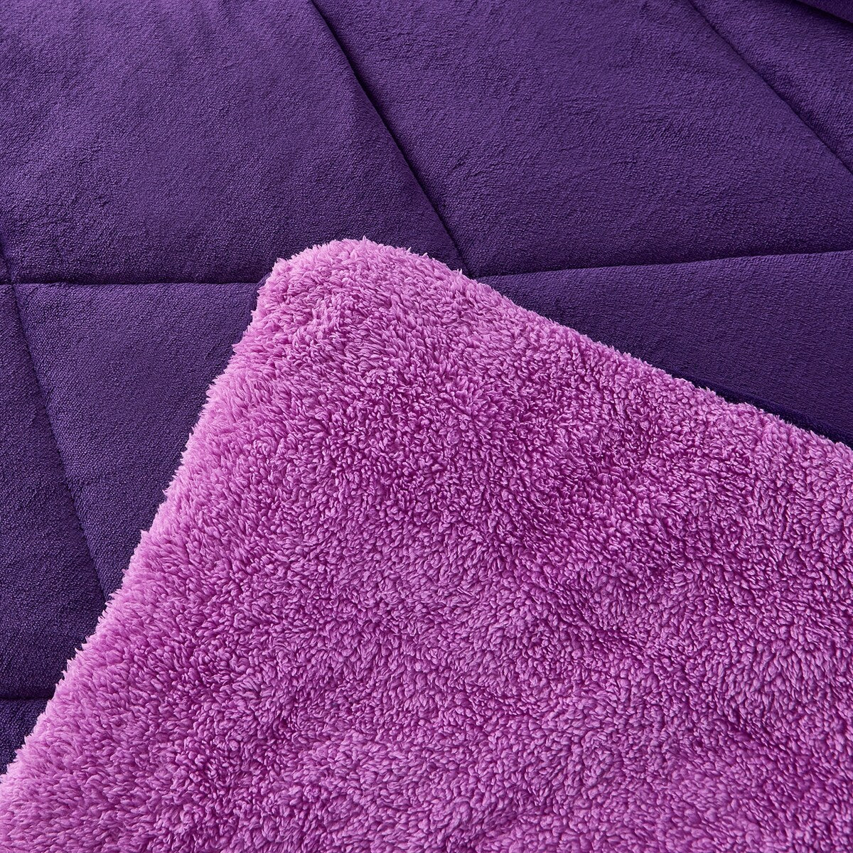 Fleece/ Sherpa Down Alternative 3-piece Comforter Set