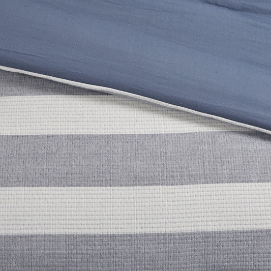 Harbor House Brooks 5 Piece Oversized Cotton Stripe Comforter Set