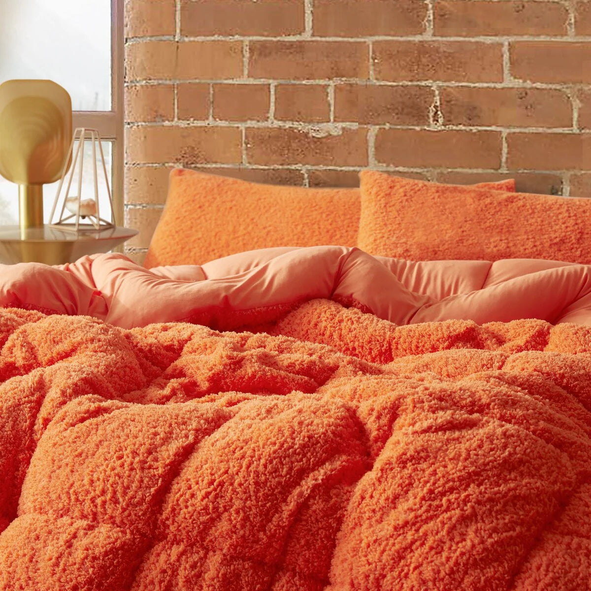 Dreamsicle Creamsicle - Coma Inducer? Oversized Comforter - Orange Peel