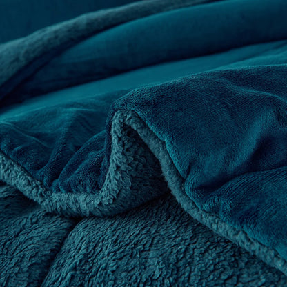 Fleece/ Sherpa Down Alternative 3-piece Comforter Set