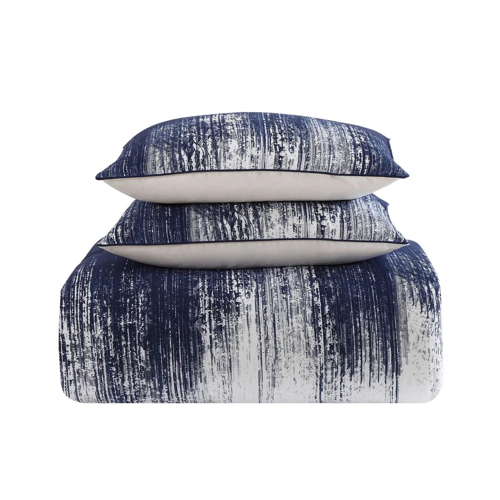 Vince Camuto Lyon Two-tone Brushstroke Comforter Set
