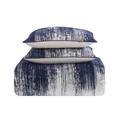 Vince Camuto Lyon Two-tone Brushstroke Comforter Set