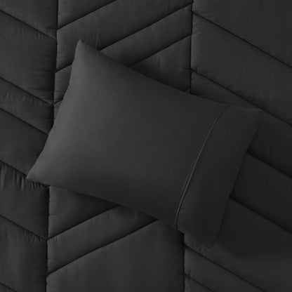 Intelligent Design Alden Quilted Chevron Comforter Set