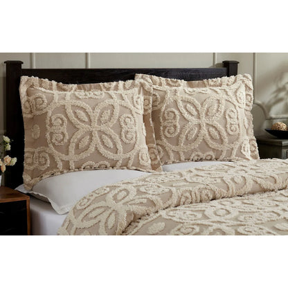 Better Trends Eden Comforter Set 100% Cotton Tufted Soft Plush Chenille Machine Washable Tumble Dry