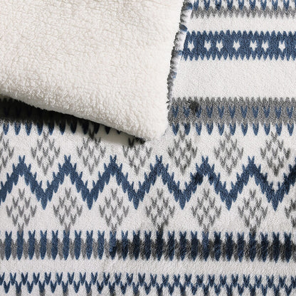 Eddie Bauer Shelton Fair Isle Plush Reversible Comforter Set