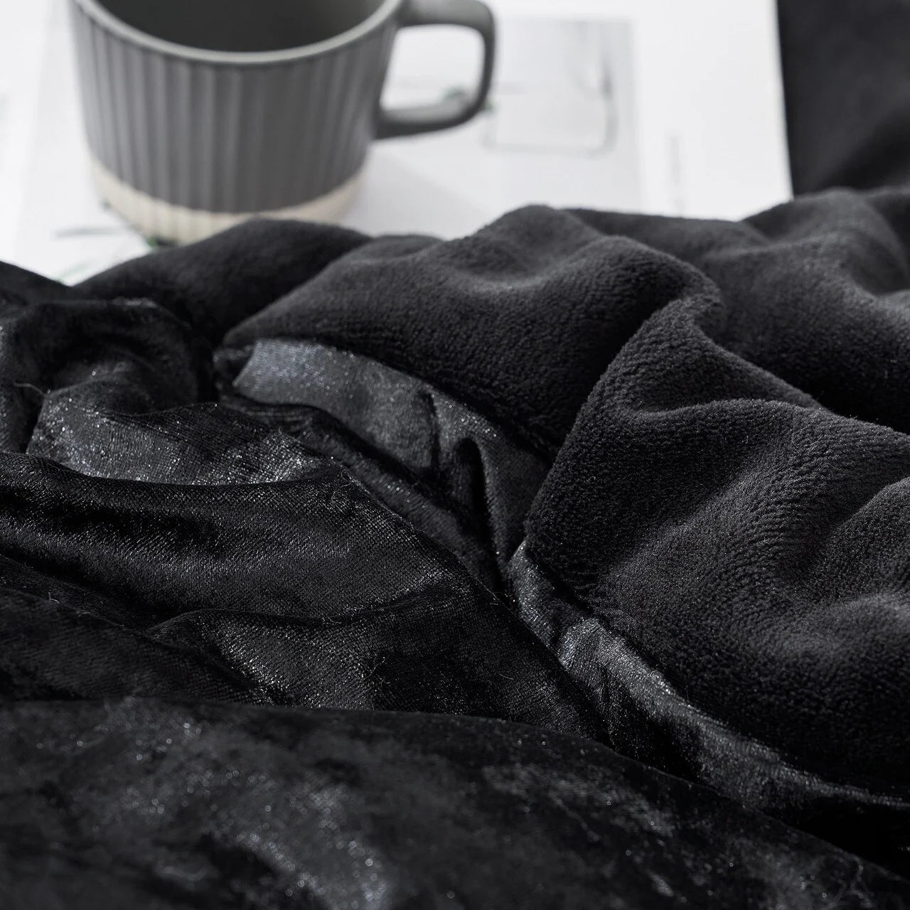 Velvet Crush - Coma Inducer? Oversized Comforter Set - Champagne Black
