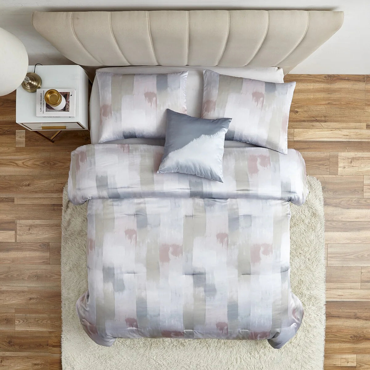 Skylar Matte Satin 4 Piece Comforter Set