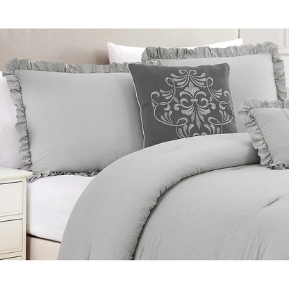 Portland Ruffled Washed Comforter Set