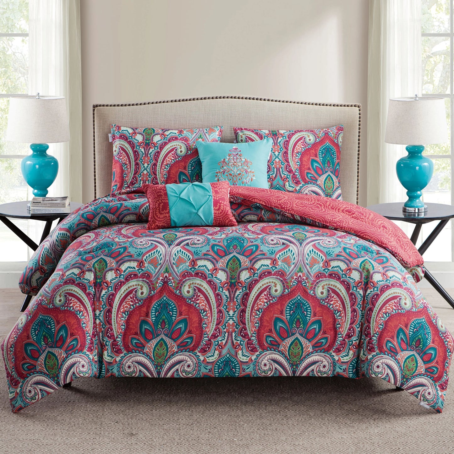 VCNY Home Casa Re'al Damask Reversible Comforter Set
