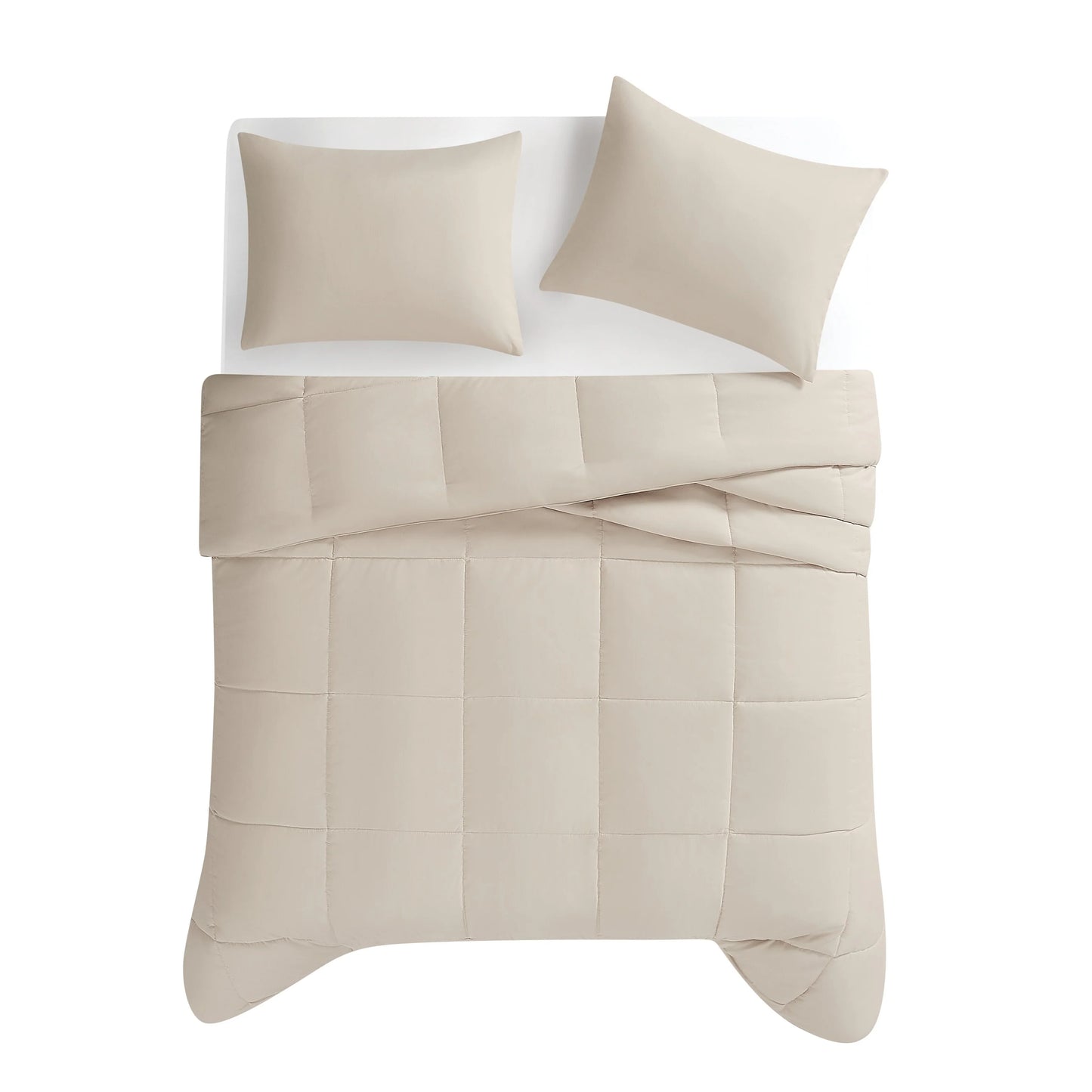 Truly Soft Green Recycled Solid Comforter Set