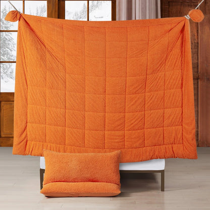 Dreamsicle Creamsicle - Coma Inducer? Oversized Comforter - Orange Peel