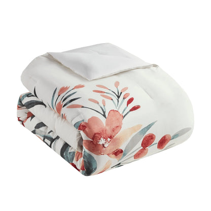 Madison Park Junia 3 Piece Floral Cotton Comforter Set