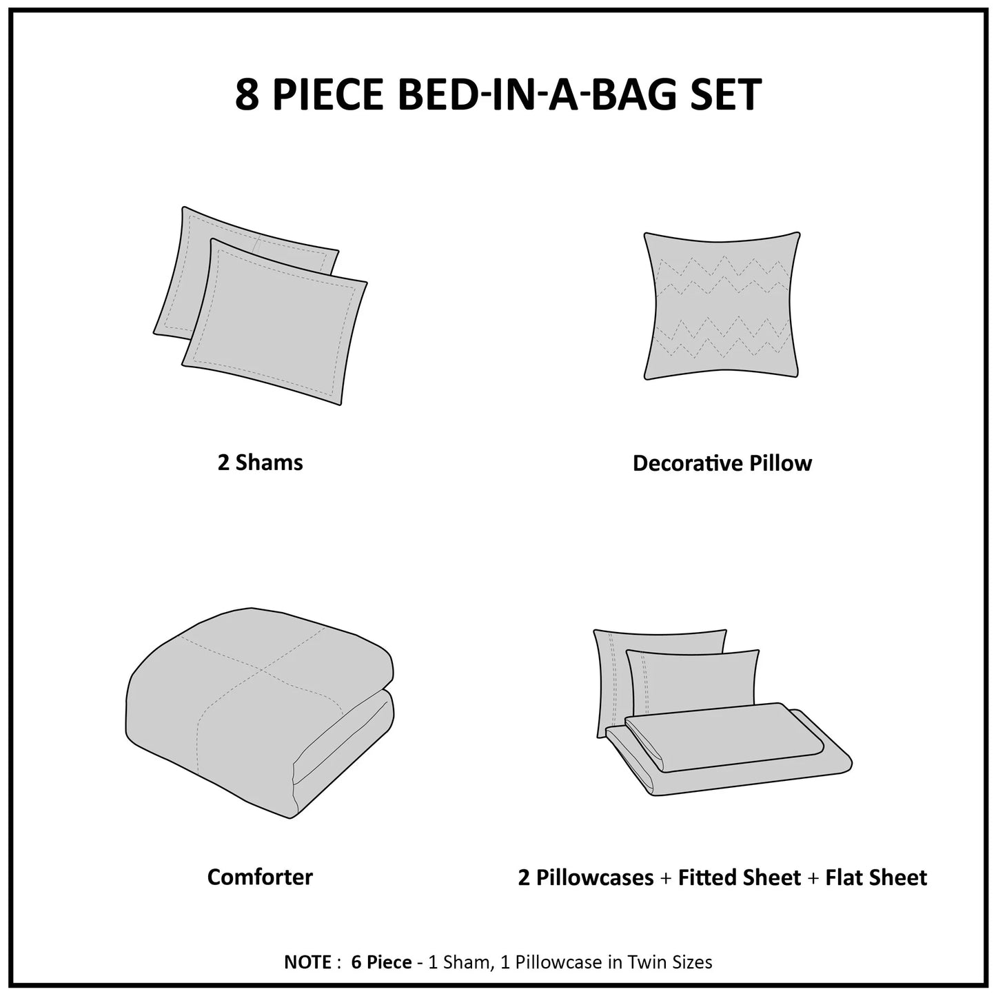 Madison Park Essentials Colebrook Reversible Comforter Set with Bed Sheets