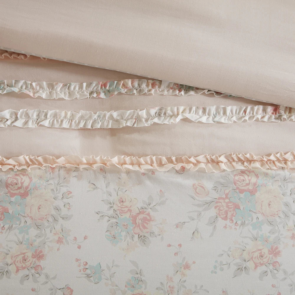 The Gray Barn Newbridge Peach Cotton Percale Comforter Set