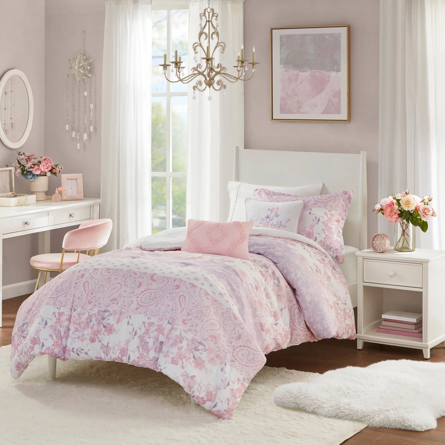 Intelligent Design Elodie Floral Paisley Comforter Set