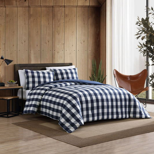 Eddie Bauer Lakehouse Plaid Blue Comforter Set