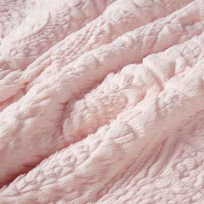 Madison Park Nova Embroidered Medallion Faux Fur Plush Comforter Set
