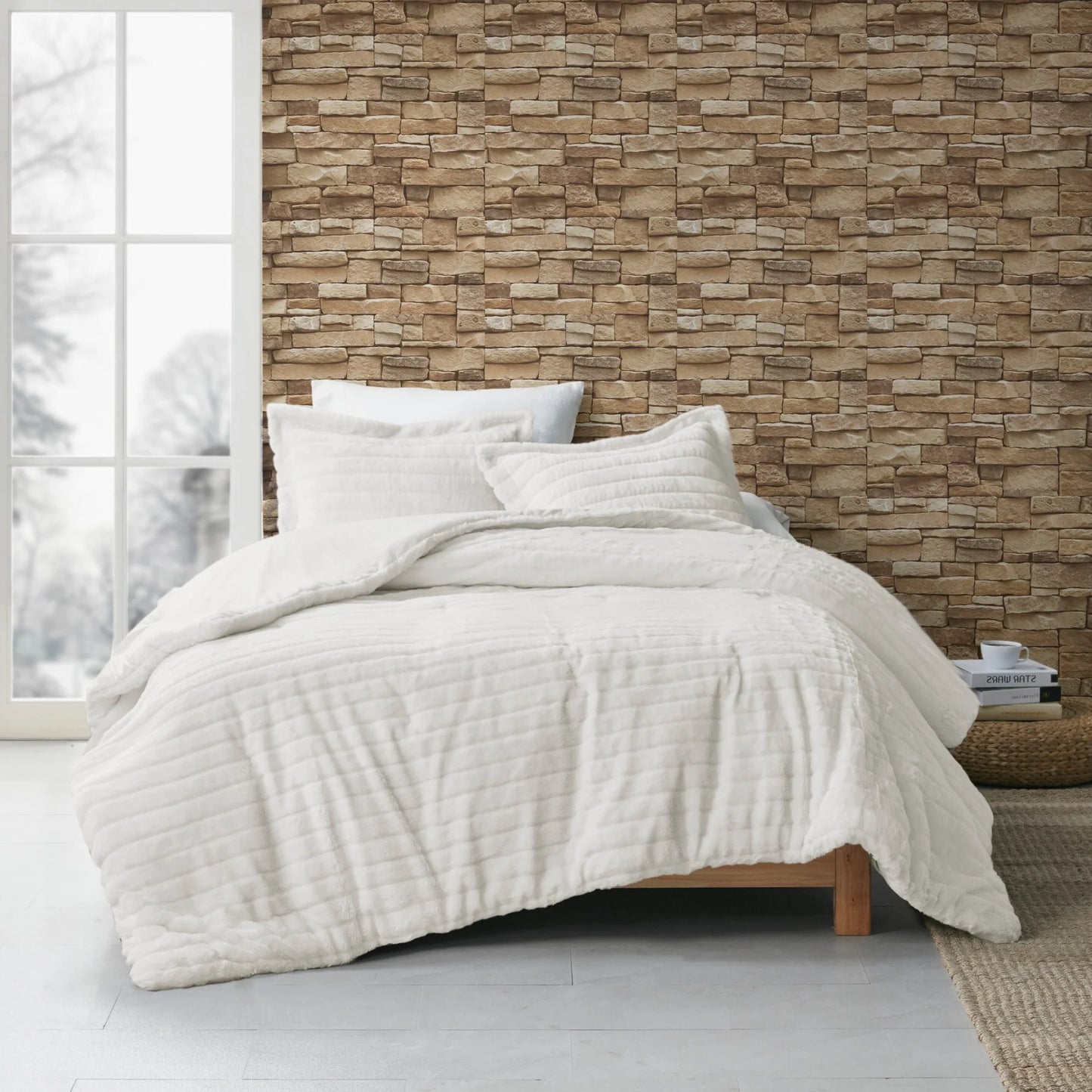 Madison Park Eve Faux Fur Comforter Set