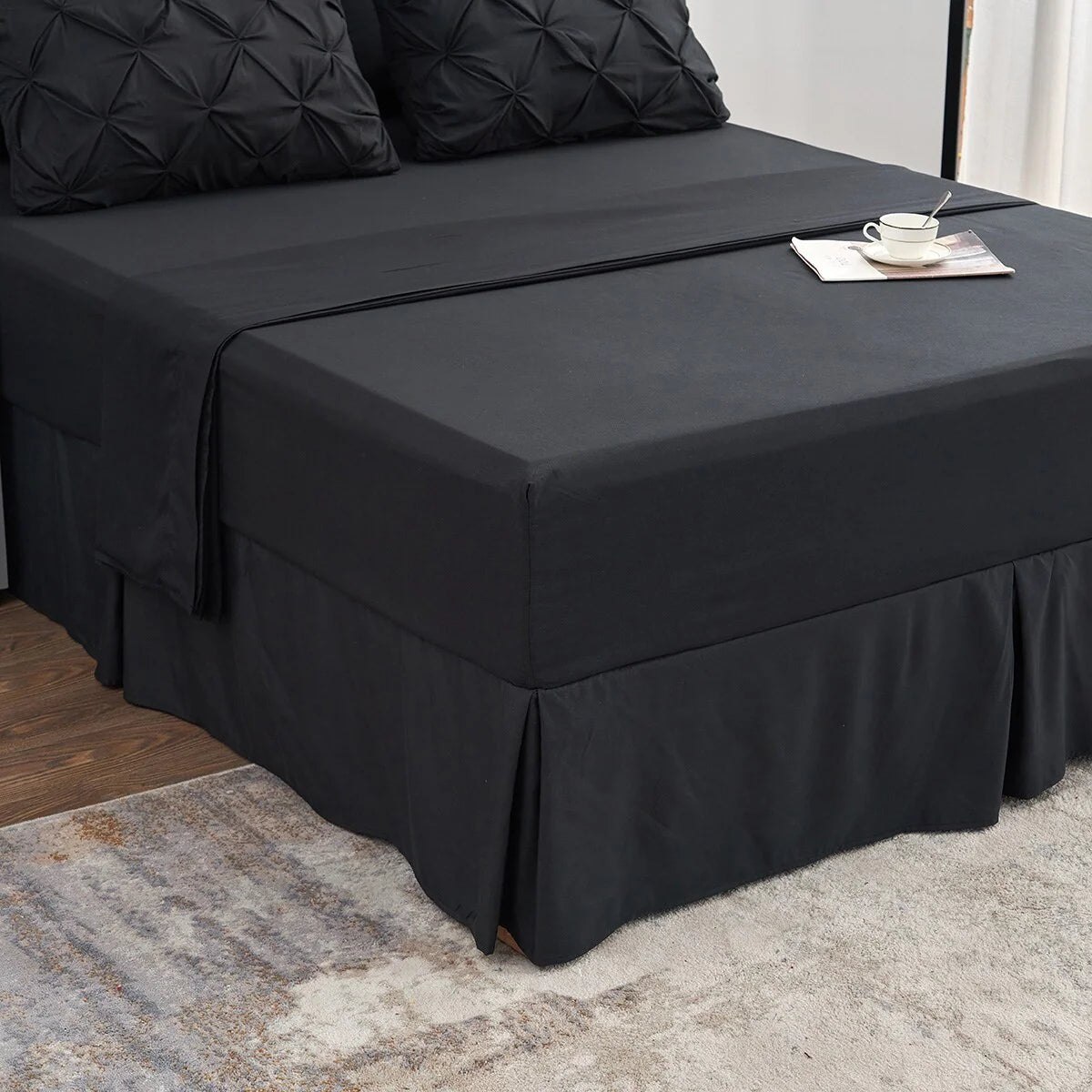 8-piece Pinch Pleated Bed-in-a-Bag Down Alternative Comforter Set
