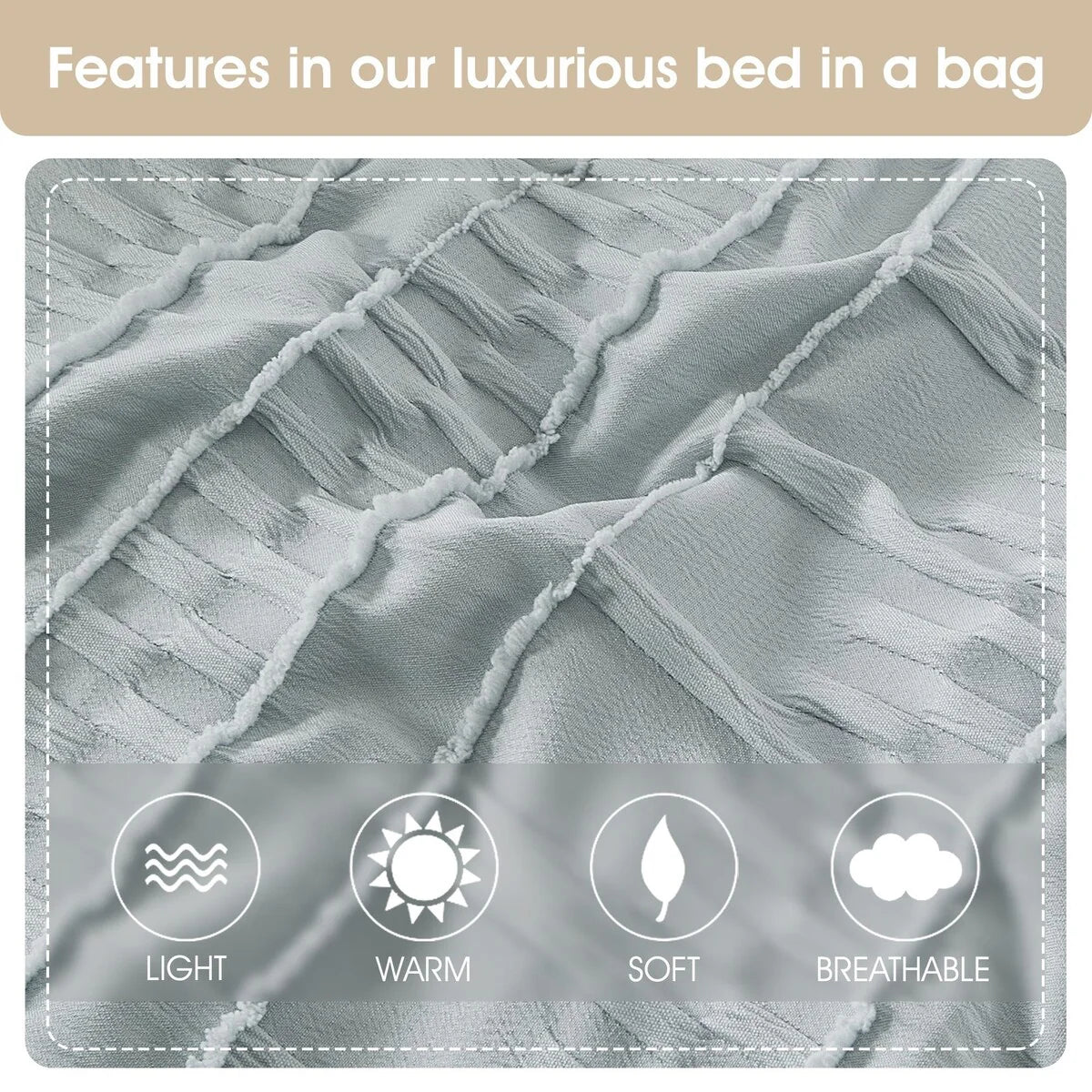 Nanshing Dakota Clipped Stripes Comforter Set