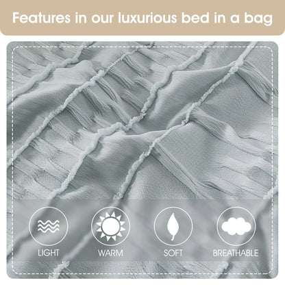Nanshing Dakota Clipped Stripes Comforter Set