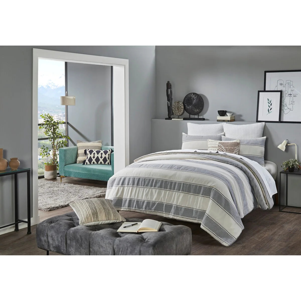 Better Trends Janson Collection Poly/Cotton Comforter Set with Sham - Absorbent, Moisture-Wicking, Machine Washable, Tumble Dry