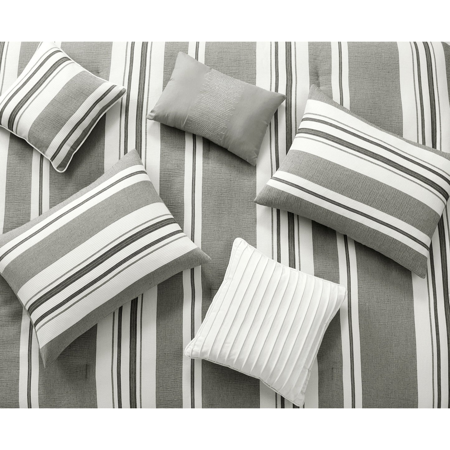 Nanshing Vada 7 Piece Striped Comforter Set
