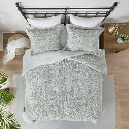 Madison Park Albany Grey Ultra Plush Comforter Set