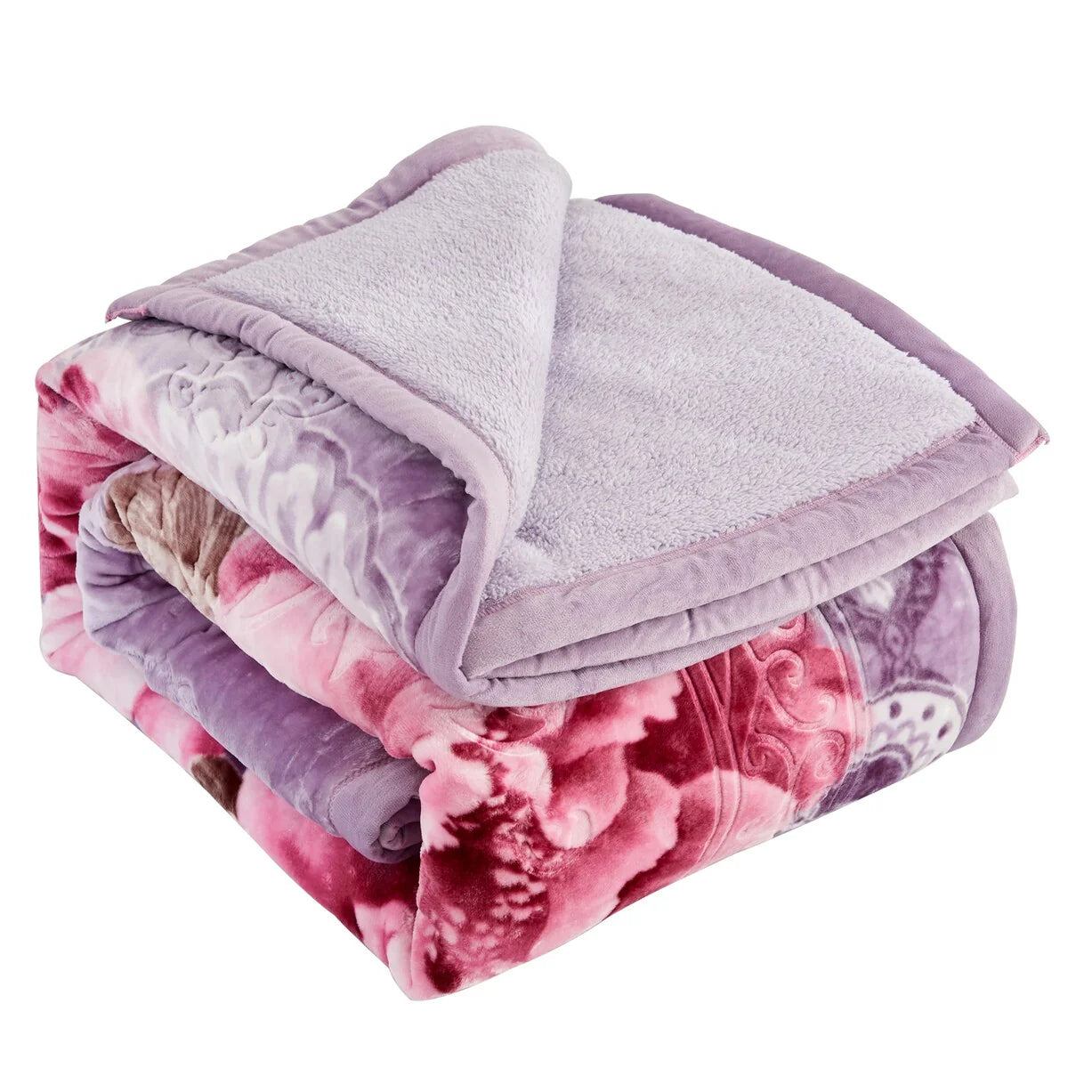 Ultra Plush Printed 3-piece Sherpa Borrego Comforter Set