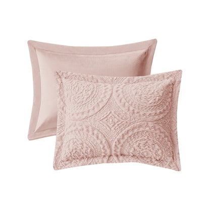 Madison Park Nova Embroidered Medallion Faux Fur Plush Comforter Set