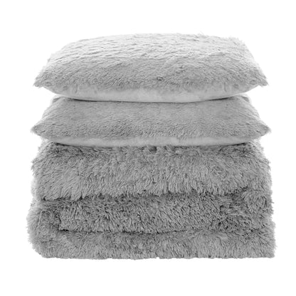 Long Plush Shaggy Comforter Set
