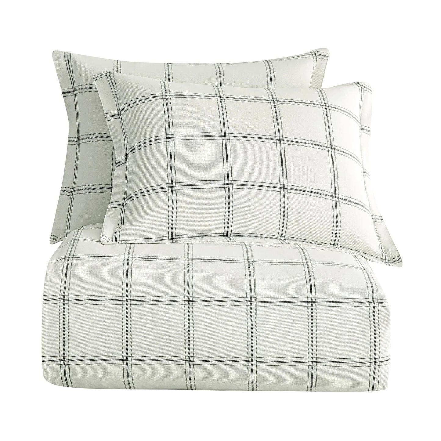 HiEnd Accents Windowpane Plaid Modern Rustic Bedding 3 Piece Comforter Set