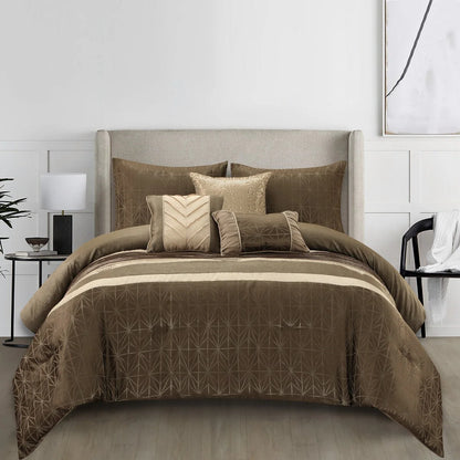 Nanshing Bryan 6 Piece Glam Geometric Comforter Set