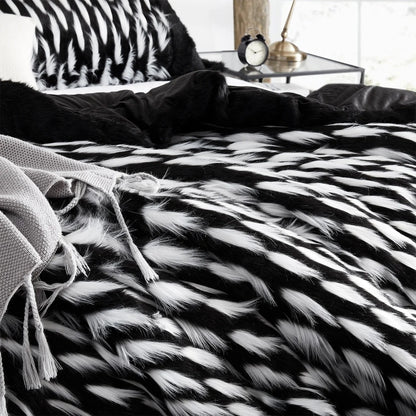 Tiger Lion - Coma Inducer? Oversized Comforter Set - Zebra Black