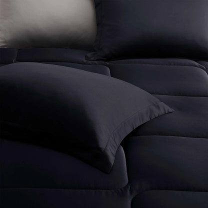 3 Piece Reversible Silky Luxury Soft Satin Comforter with 2 Satin Pillowcases