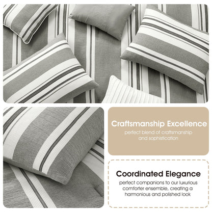 Nanshing Vada 7 Piece Striped Comforter Set