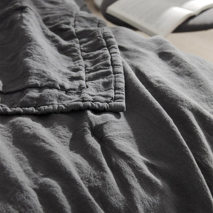 Dark Sky Reserve? - Portugal Made 100% Linen Oversized Comforter - Charcoal Gray