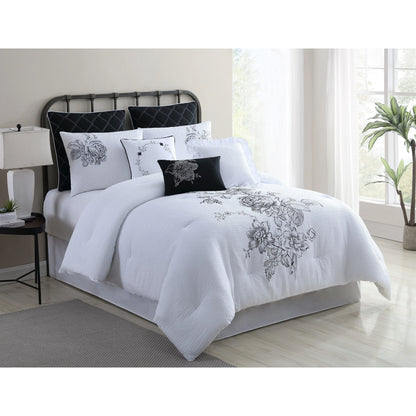 Modern Threads Simone Embroidered 8 Piece Comforter Set