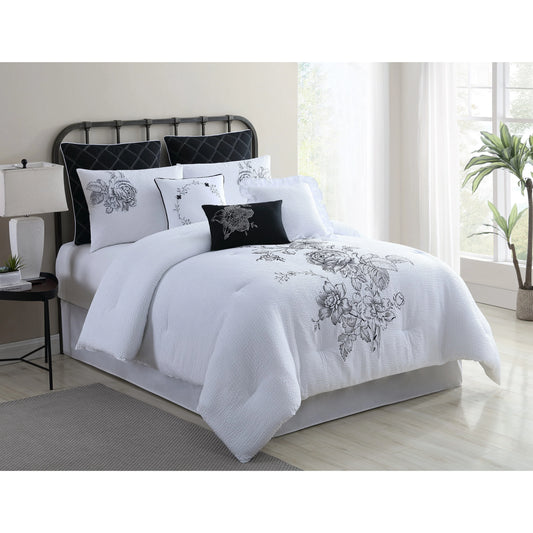 Modern Threads Simone Embroidered 8 Piece Comforter Set
