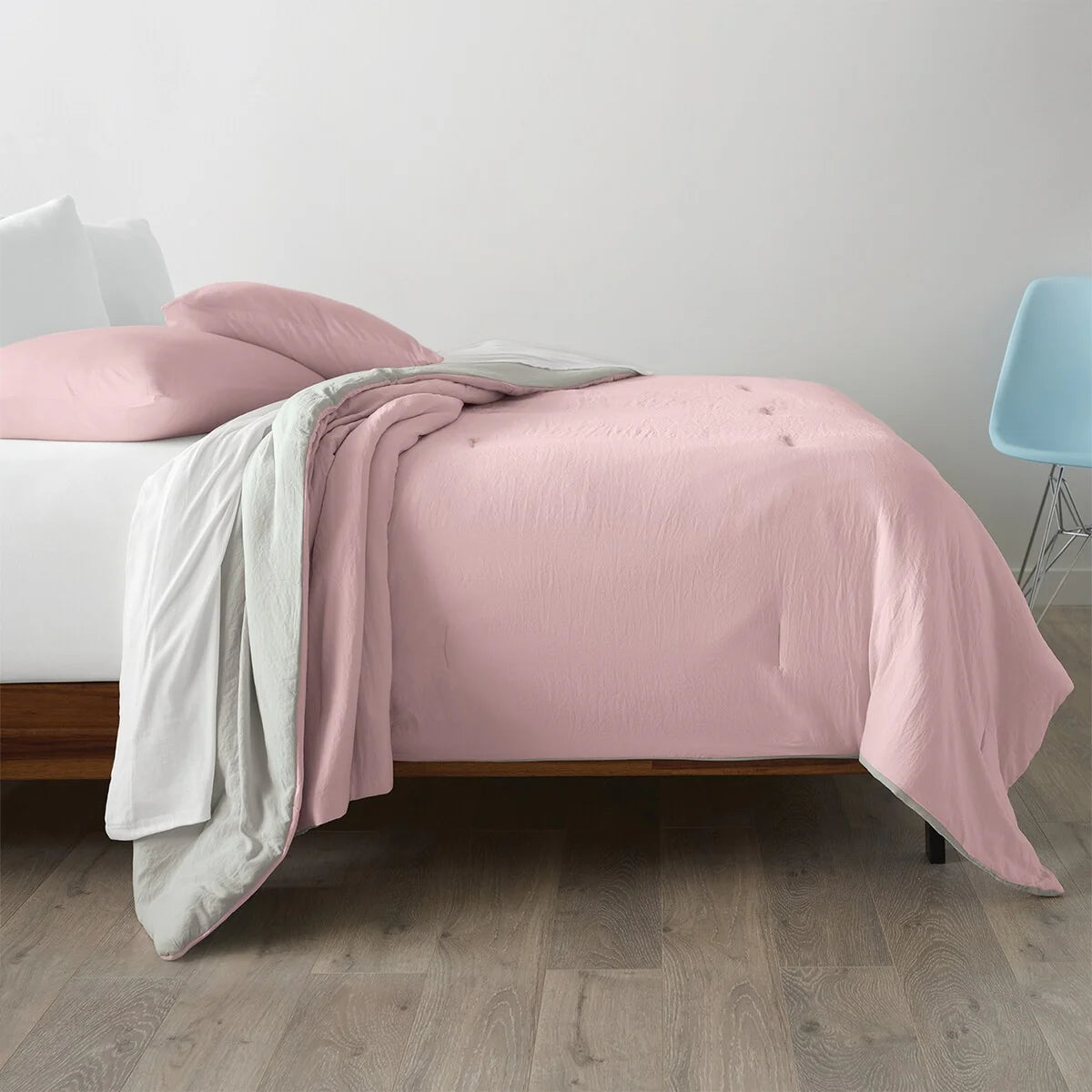 Ella Jayne Reversible Brushed Microfiber Plush Down-Alternative Comforter Set